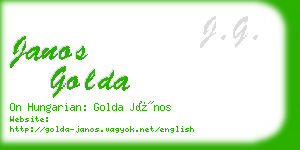 janos golda business card